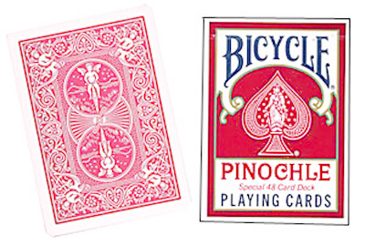 Cartas Bicycle - Pinochle Poker-size (Rojo)