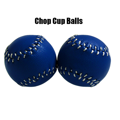 Chop Cup Balls Blue Leather (Set of 2) - Leo Smetsers