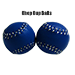 Chop Cup Balls Blue Leather (Set of 2) - Leo Smetsers