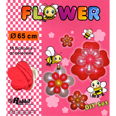 Kit de Globoflexia - 4 Flores (38 globos 65cm) - Will Roya