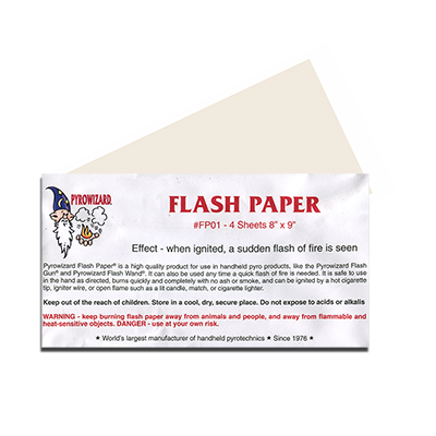 Theatre Effects Pyrowizard™ Flash Paper Sheets - 4 sheets 8x9