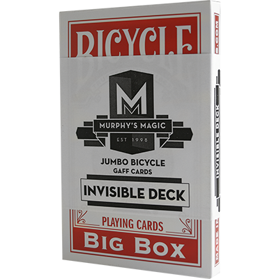 Jumbo Invisible Deck Cartas Bicycle - (Rojo)