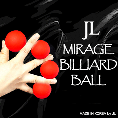 2 Inch Mirage Billiard Balls - JL (RED, 3 Balls & Shell)