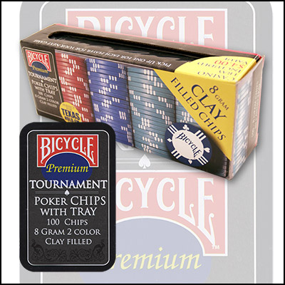 Cartas Bicycle - Clay Poker Chip Set: 100 Count