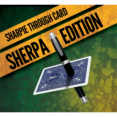 Sharpie Through Card SHERPA Version (DVD & Gimmick) Red - Alakazam Magic - DVD