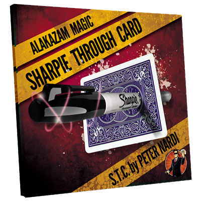 Sharpie Through Card (DVD & Gimmick) Azul - Alakazam Magic