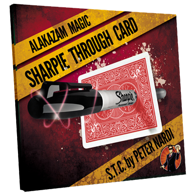 Sharpie Through Card (DVD & Gimmick) Rojo - Alakazam Magic