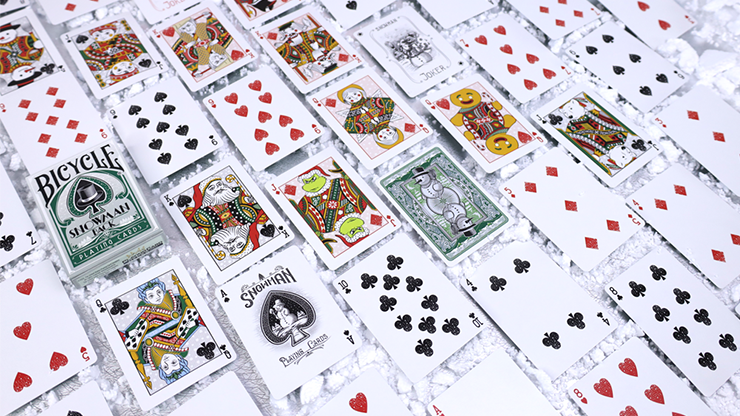 Bicycle Snowman (Green) Playing Cards : マジックショップ