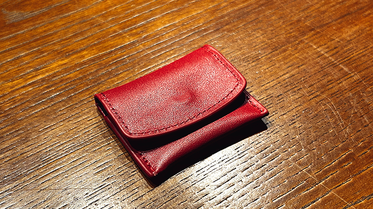 The Cowhide Coin Wallet Red by Bacon Magic
