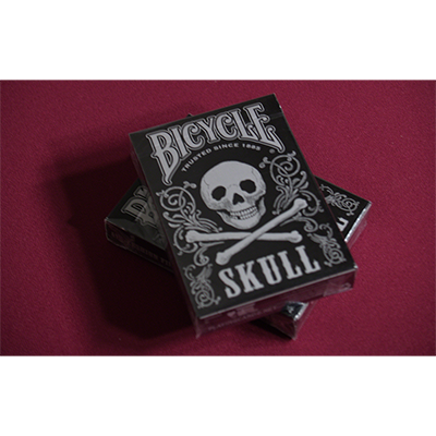 Carti de joc Bicycle Skull Metallic (Silver) USPCC