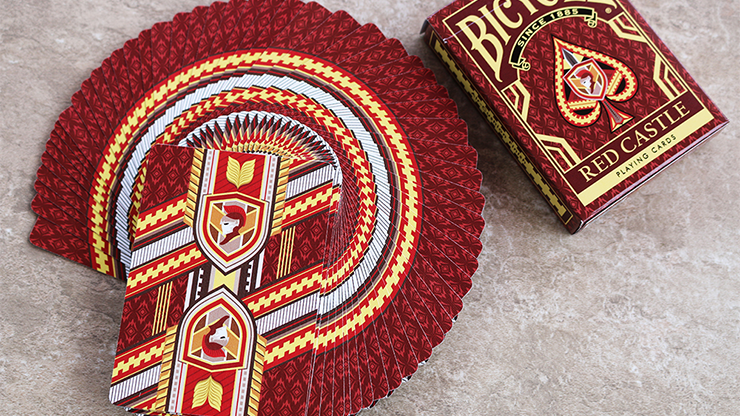 Bicycle Red Castle Playing Cards... MagicWorld Magic Shop