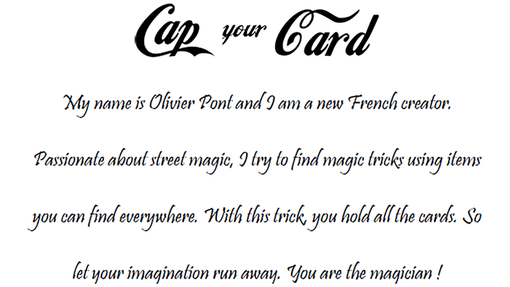 Cap your Card by Olivier Pont -... MagicWorld Magic Shop