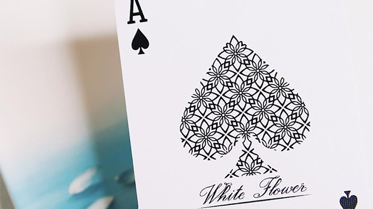 White Flower Playing Cards MagicWorld Magic Shop