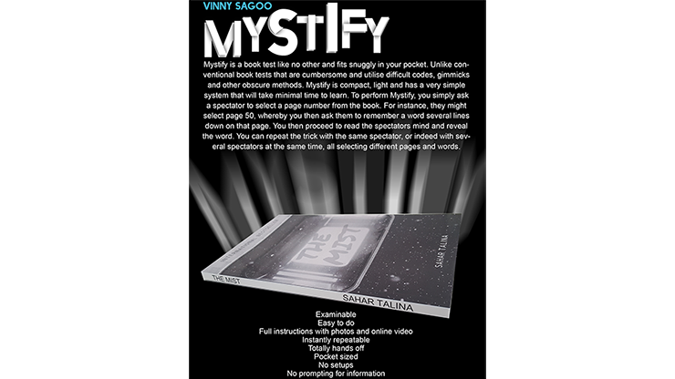 Mystify Booketest by Vinny Sagoo Magic Trick Mystify Booketest by Vinny Sagoo Magic Trick
