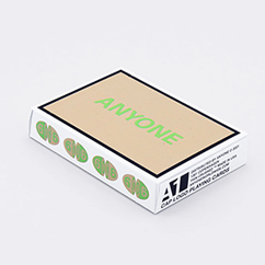 Beige/Green Cap Logo ANYONE Playing Cards