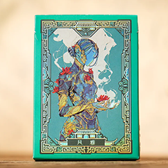 Ancient Relics Culture Playing Card by 52 Muse (Teal)